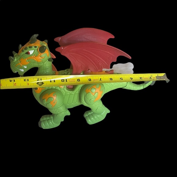 FISHER PRICE IMAGINEXT GREEN DRAGON RED WINGS - Picture 14 of 15